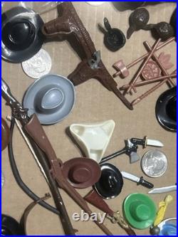 Vintage Hartland Marx Gun Pistol Rifle Hat Figure Accessories Replacement Lot