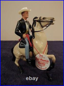 Vintage Hartland Plastics Western Figure Bret Maverick James Garner & Horse