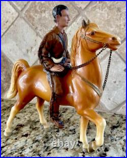 Vintage Hartland Toy Cowboy Western Figure Breyer Davey Crockett & Horse
