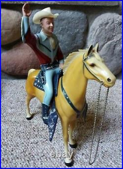 Vintage Hartland Toy Western Figures Roy Rogers With Horse Trigger 800 Series