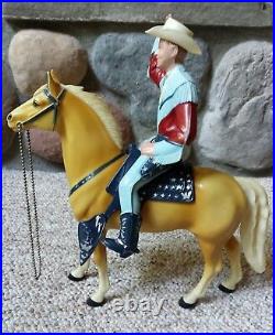 Vintage Hartland Toy Western Figures Roy Rogers With Horse Trigger 800 Series