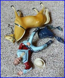 Vintage Hartland Toy Western Figures Roy Rogers With Horse Trigger 800 Series