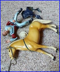 Vintage Hartland Toy Western Figures Roy Rogers With Horse Trigger 800 Series