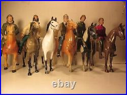 Vintage Hartland/breyer Lot/11,6 Horses & 5 Western Figure, Dale, Wyatt, Orourk