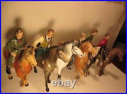 Vintage Hartland/breyer Lot/11,6 Horses & 5 Western Figure, Dale, Wyatt, Orourk