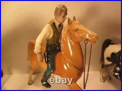 Vintage Hartland/breyer Lot/11,6 Horses & 5 Western Figure, Dale, Wyatt, Orourk