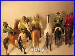 Vintage Hartland/breyer Lot/11,6 Horses & 5 Western Figure, Dale, Wyatt, Orourk