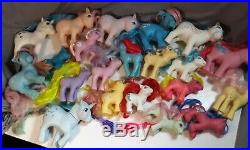 Vintage Hasbro G1 My Little Pony Vinyl Figure LOT 1980's mattel barbie doll toy