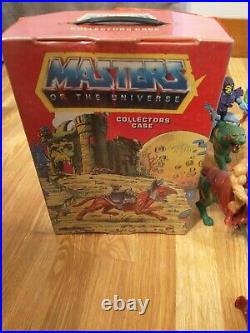 Vintage He Man Action Figure Toy Lot MOTU Masters of the Universe Mattel & Case