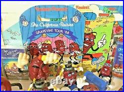 Vintage Huge California Raisons Collectables Toy Lot Figures Plush Wind-Ups Pins