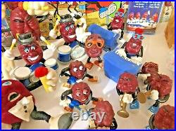 Vintage Huge California Raisons Collectables Toy Lot Figures Plush Wind-Ups Pins