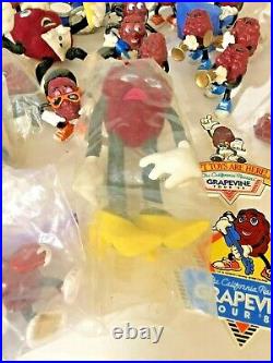 Vintage Huge California Raisons Collectables Toy Lot Figures Plush Wind-Ups Pins