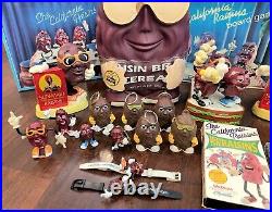 Vintage Huge Lot California Raisins Collectibles Toy Figures Games Wind-Ups