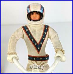 Vintage Ideal Evel Knievel Stunt Cycle and Launcher Toys Evil Action Figure 70's