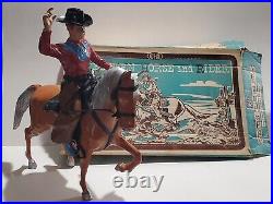 Vintage Ideal Western Horse And Rider 1960's Cowboy Figure withBox Toy Set 3147