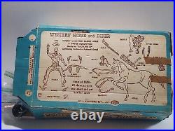 Vintage Ideal Western Horse And Rider 1960's Cowboy Figure withBox Toy Set 3147