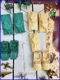 Vintage Invasion of Anzio Military Action Playset 157 Pieces. Nearly complete