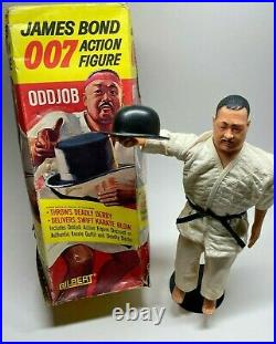 Vintage James Bond 007 Action Figure Odd Job Throws Derby Hat, Karate Chops
