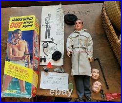 Vintage James Bond 007 Gilbert Figure UNPLAYED Box 1965 Outfits Accessories
