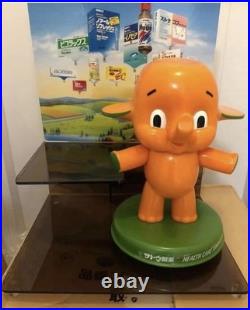 Vintage Japan 80s Talking Elephant Sato Chan sofubi vinyl figure 40cm, stand NIB