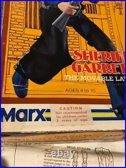 Vintage Johnny West Sheriff Garrett in BOX Complete NICE Figure MARX BOTW Guide