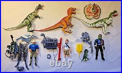 Vintage Jurassic Park Toy Lot Assorted Dinosaurs, Figures, and Accessories