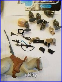 Vintage KENNER STAR WARS 1970s 1980s TOY LOT action figures, weapons, card backs