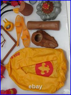 Vintage Kenner Boy Scout Steve Action Figure Lot Accessories Parts Pieces 1970s