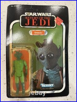 Vintage Kenner Star Wars Carded ROTJ 77 Back-A Greedo Action Figure Made in S