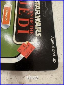 Vintage Kenner Star Wars Carded ROTJ 77 Back-A Greedo Action Figure Made in S