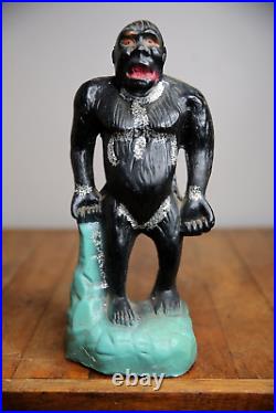 Vintage King Kong Monster Chalkware Figure Statue 1940's era Carnival toy