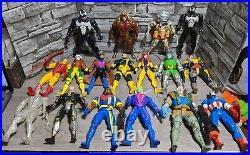 Vintage Large 1990's Marvel X-Men Etc Toy Biz 10 Inch Action Figure Lot Of 17
