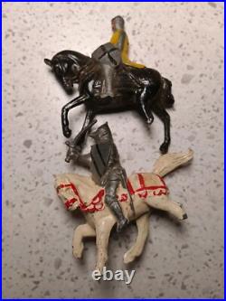 Vintage Lead Toy Knight England Johillco Charbens Lot Of 24 Figures