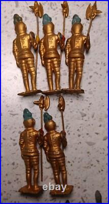 Vintage Lead Toy Knight England Johillco Charbens Lot Of 24 Figures