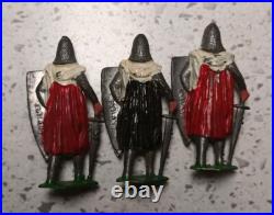 Vintage Lead Toy Knight England Johillco Charbens Lot Of 24 Figures