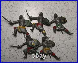 Vintage Lead Toy Knight England Johillco Charbens Lot Of 24 Figures