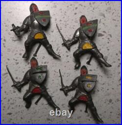 Vintage Lead Toy Knight England Johillco Charbens Lot Of 24 Figures