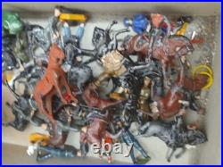 Vintage Lead Toy Soldier Lot Various Makers Antique Huge Collection Plus Case