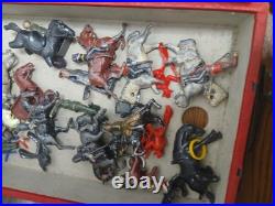 Vintage Lead Toy Soldier Lot Various Makers Antique Huge Collection Plus Case
