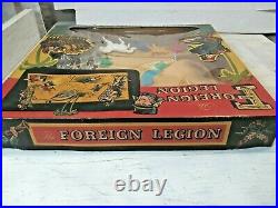 Vintage Lido Foreign Legion Playset w Plastic figures, box, battleground RARE