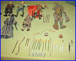 Vintage Lord Of The Rings Action Figure Lot of 12 + Weaponry & Accessories