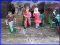 Vintage Lot Britain's Made in England Lead Men Woman Figures Miniatures Sitting