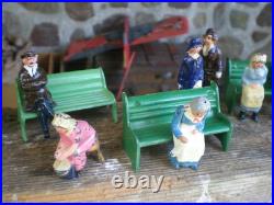 Vintage Lot Britain's Made in England Lead Men Woman Figures Miniatures Sitting