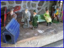 Vintage Lot Britain's Made in England Lead Men Woman Figures Miniatures Sitting