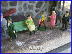 Vintage Lot Britain's Made in England Lead Men Woman Figures Miniatures Sitting
