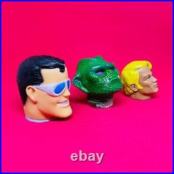 Vintage Lot Mexico Stretch Head Monster, Armstrong And Elastic Man Toy Figures