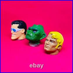 Vintage Lot Mexico Stretch Head Monster, Armstrong And Elastic Man Toy Figures