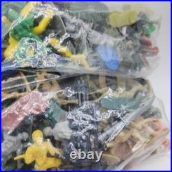 Vintage Lot Of 100+ Miniature Army Toy Figures Indians, Cowboys, Army. 122