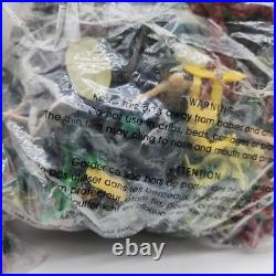 Vintage Lot Of 100+ Miniature Army Toy Figures Indians, Cowboys, Army. 122