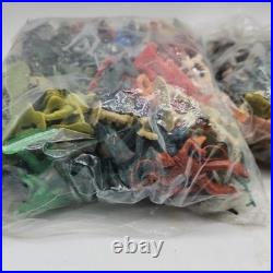 Vintage Lot Of 100+ Miniature Army Toy Figures Indians, Cowboys, Army. 122